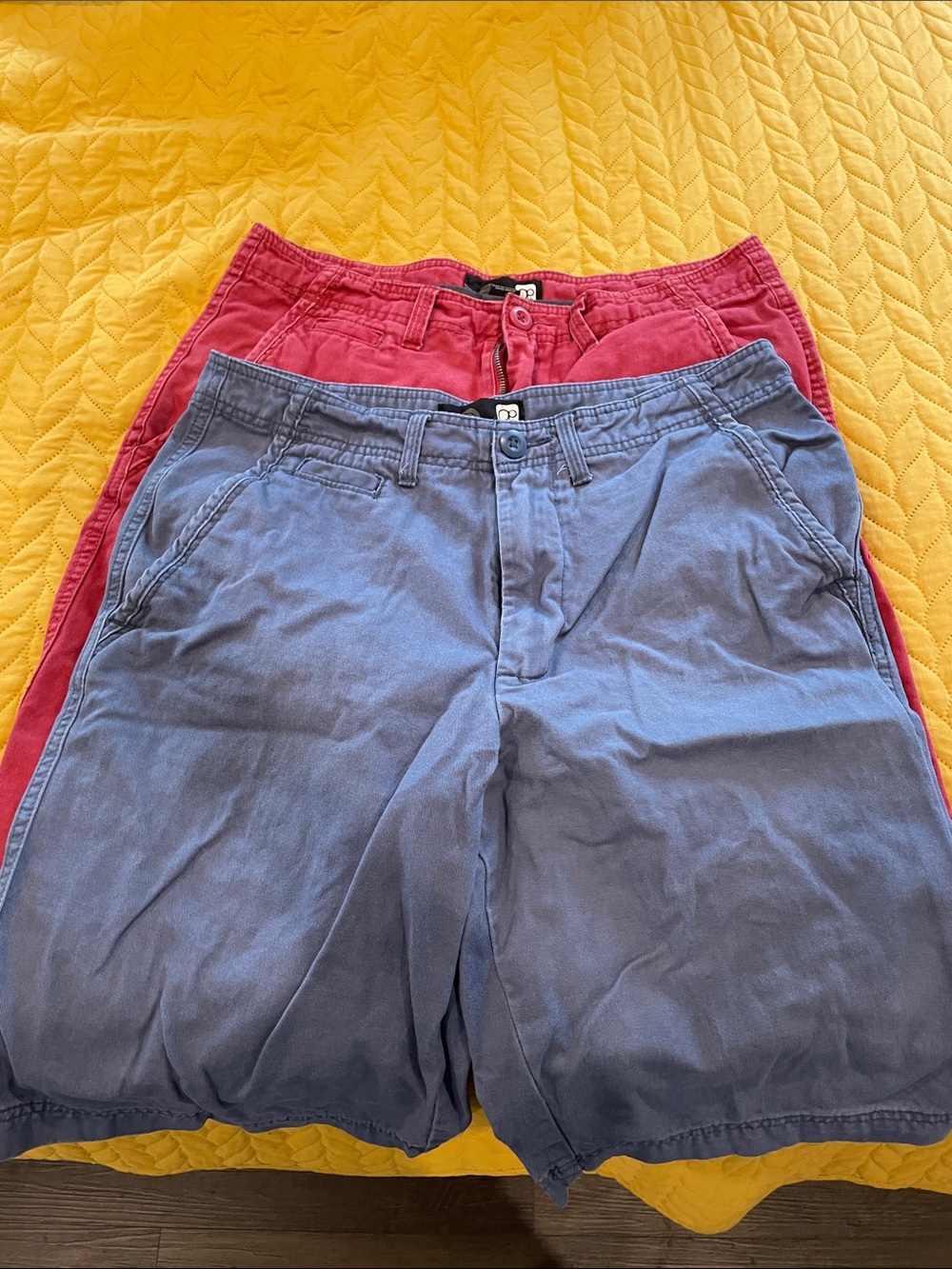 OP Men's Flat Front Shorts - Blue and Red